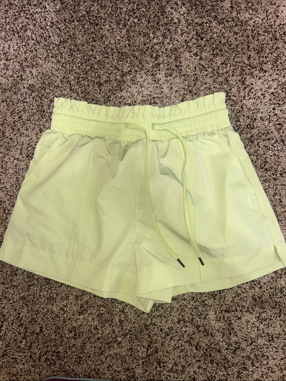 Women’s Elastic-Waist Light Lime Shorts